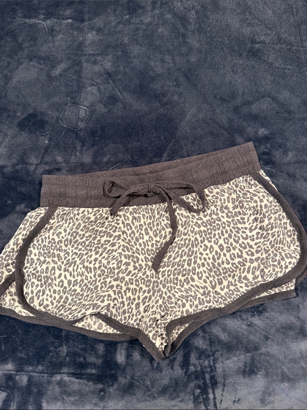 Victoria's Secret Beige and Black Leopard Print Lounge Shorts